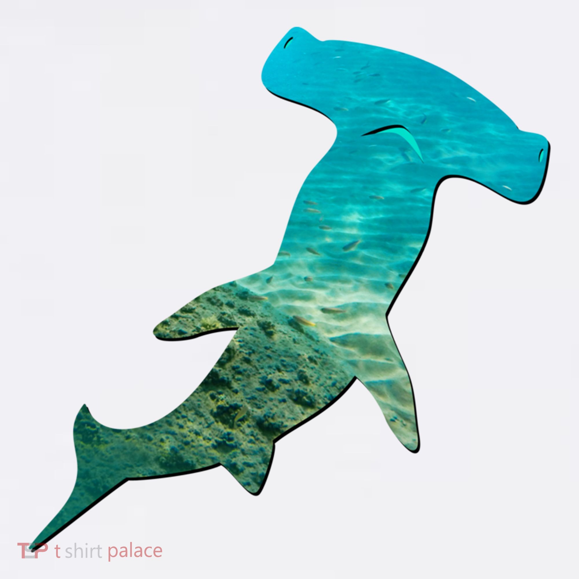 Hammerhead Shark Lovers Silhouette Earth Day And Ocean Week Gift Garment-Dyed Sweatshirt