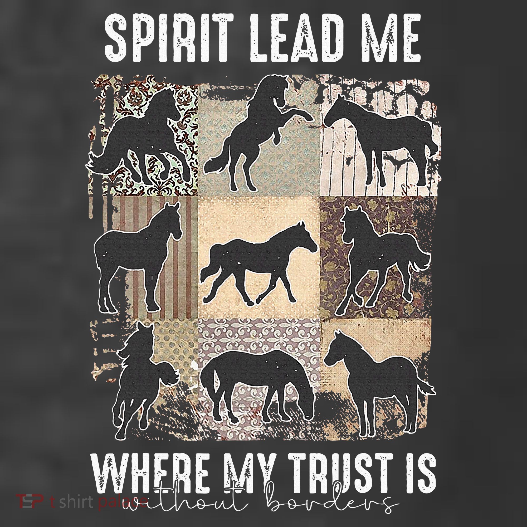 Horse Spirit Lead Me Where My Trust Is Without Borders Women's Hoodie