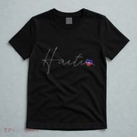 Haiti Simple Love Haitian Flag Heart On Haiti T-Shirt thumb 5