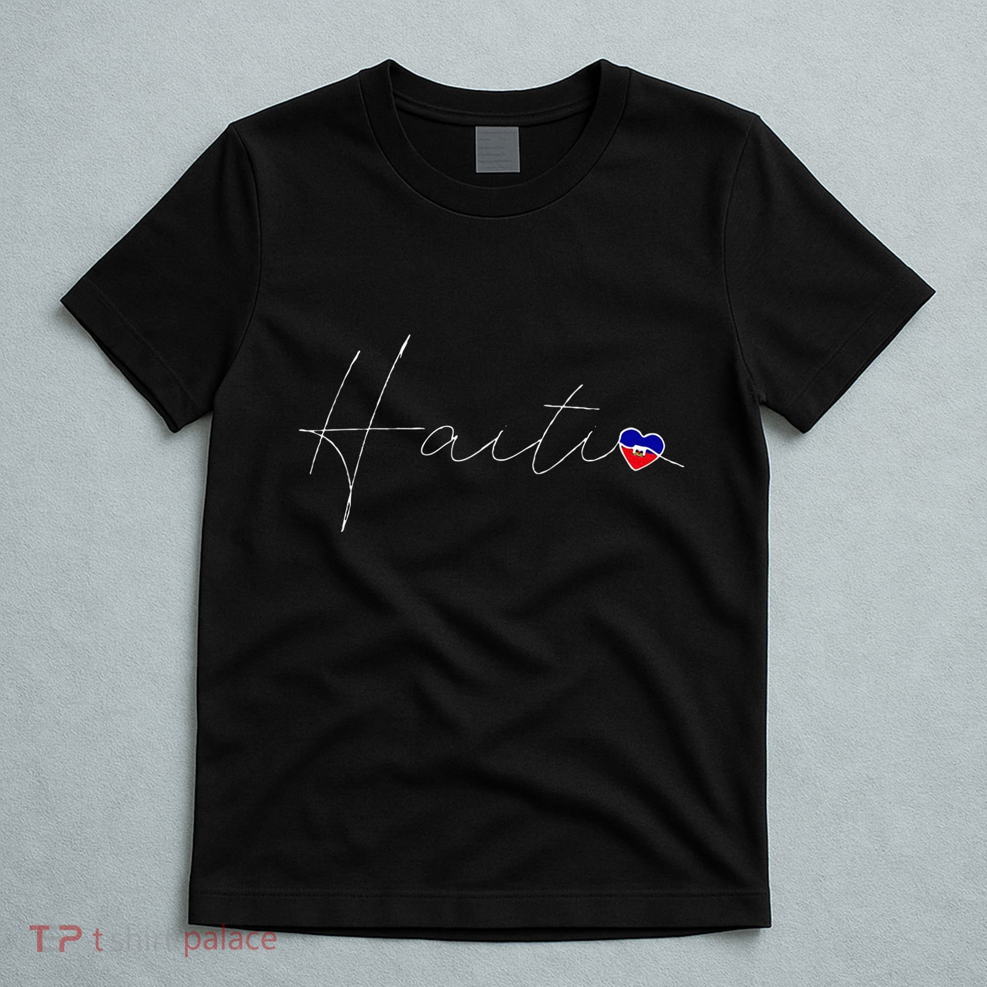 Haiti Simple Love Haitian Flag Heart On Haiti T-Shirt
