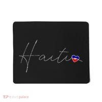 Haiti Simple Love Haitian Flag Heart On Haiti Mousepad thumb 0