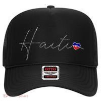 Haiti Simple Love Haitian Flag Heart On Haiti Hat thumb 0