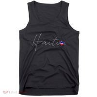 Haiti Simple Love Haitian Flag Heart On Haiti Tank Top thumb 0