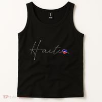 Haiti Simple Love Haitian Flag Heart On Haiti Tank Top thumb 2