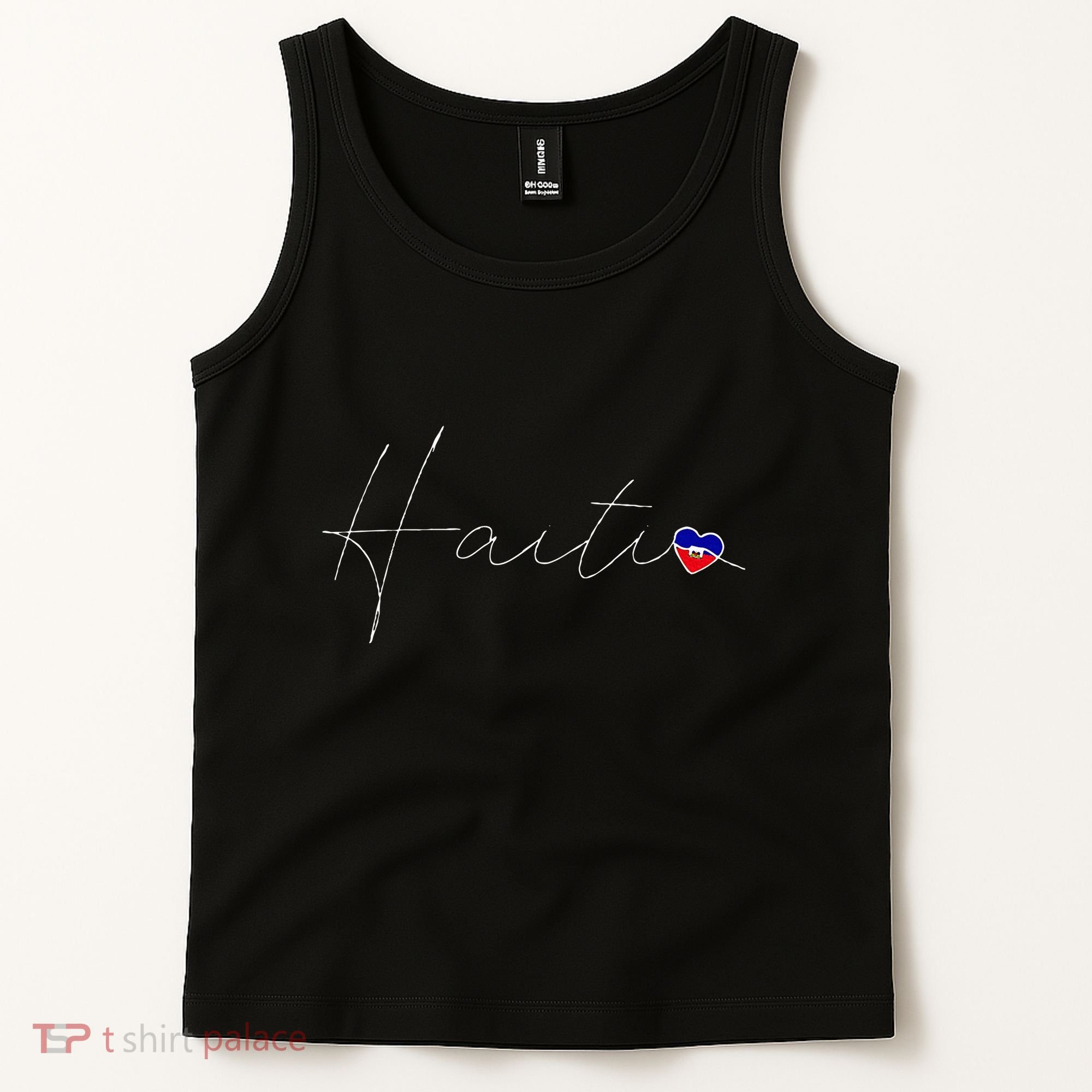 Haiti Simple Love Haitian Flag Heart On Haiti Tank Top