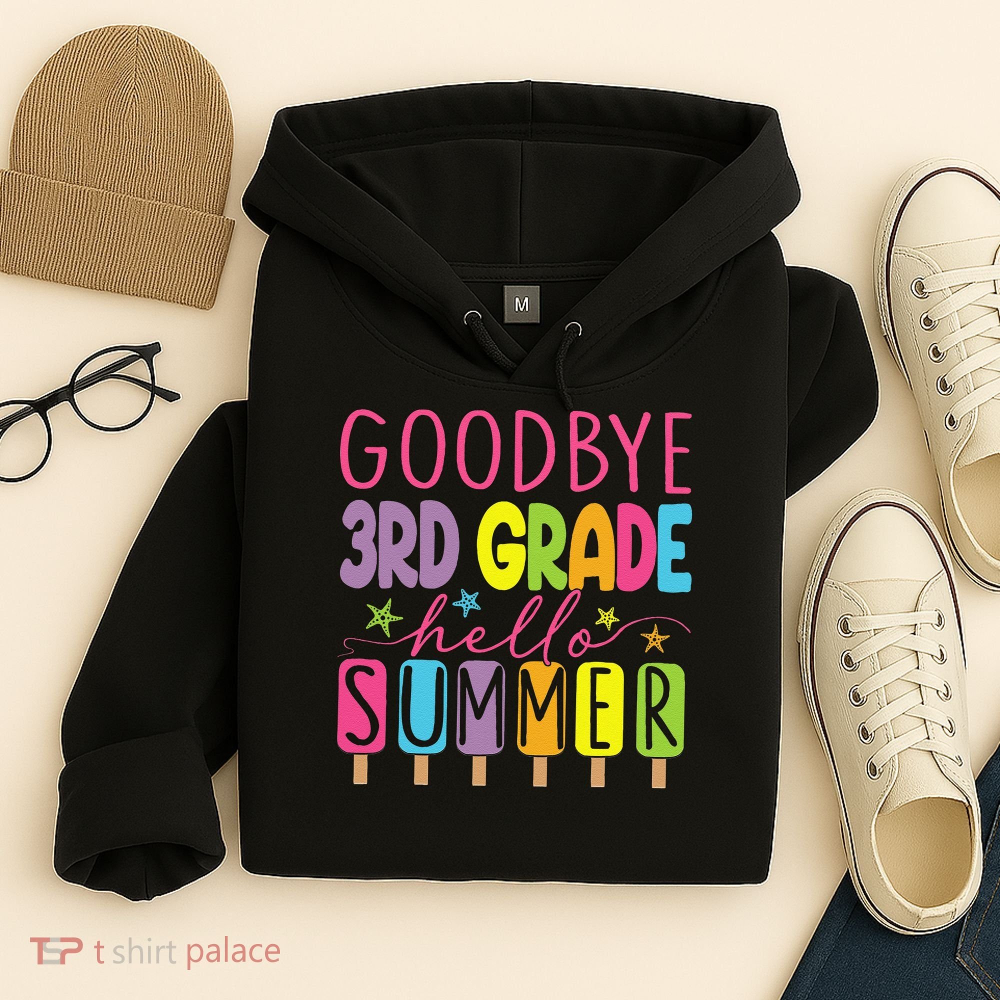 Hello Summer Last Day Of School Goodbye 3rd Grade Hoodie