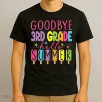 Hello Summer Last Day Of School Goodbye 3rd Grade T-Shirt thumb 3