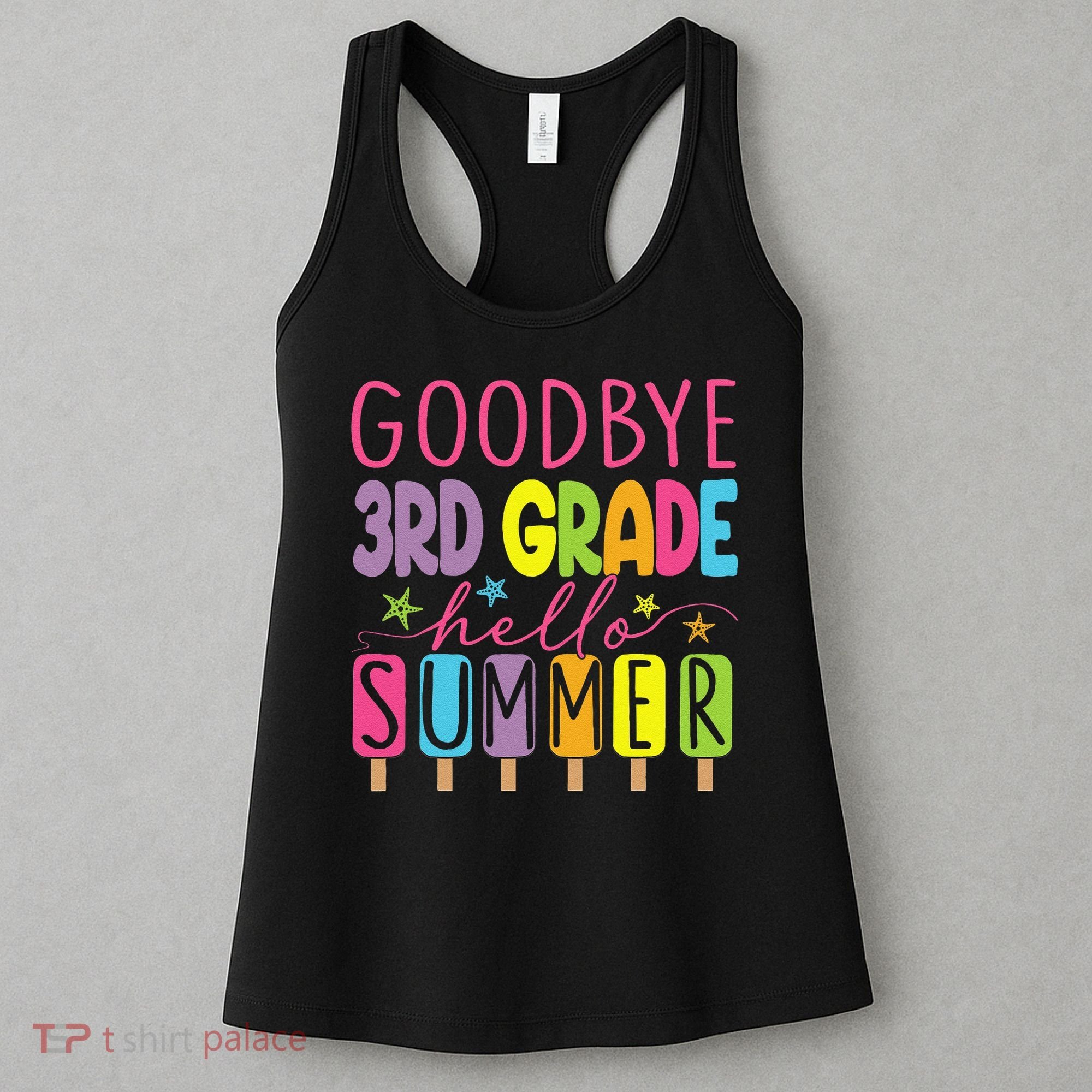 Hello Summer Last Day Of School Goodbye 3rd Grade Women's Tank Top