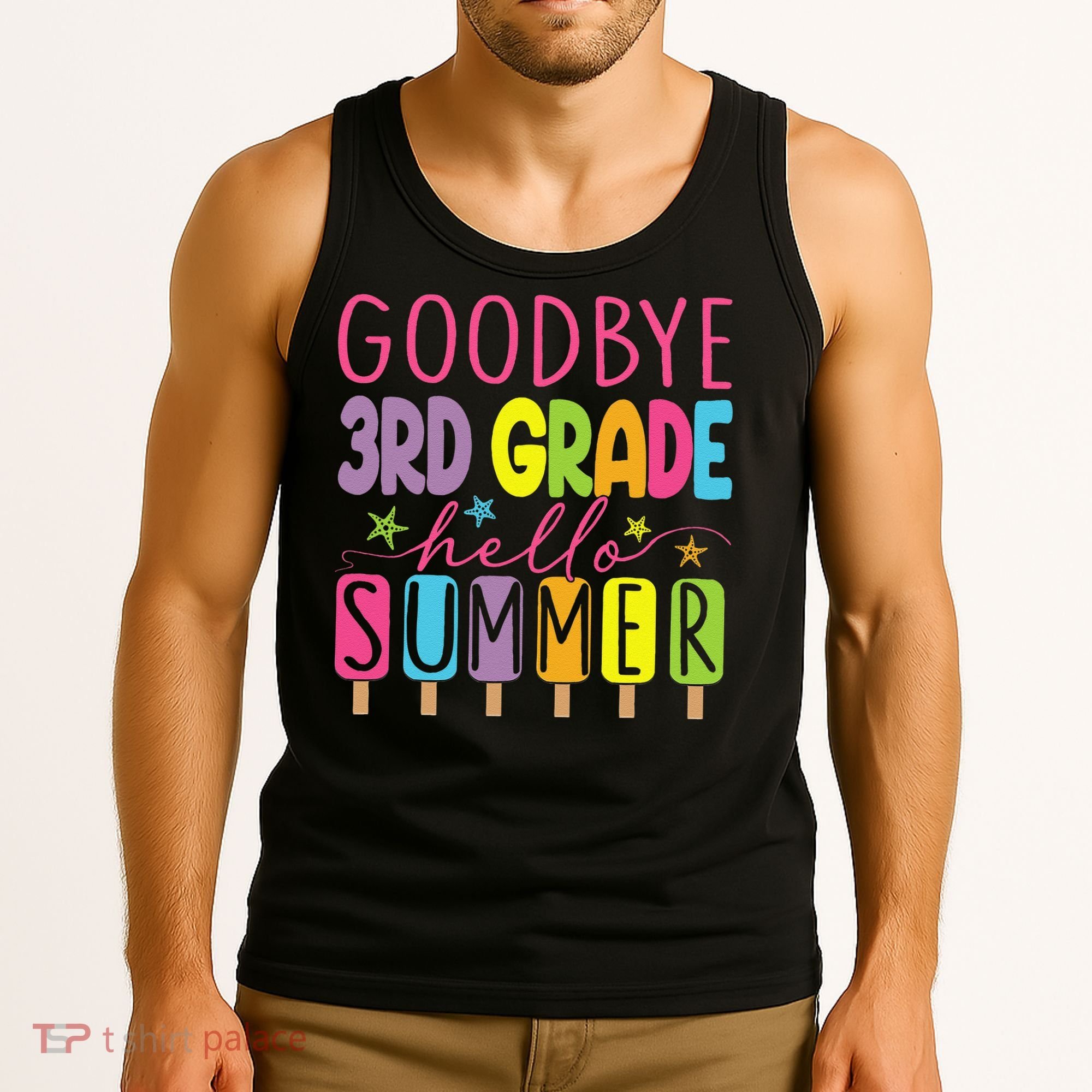 Hello Summer Last Day Of School Goodbye 3rd Grade Tank Top