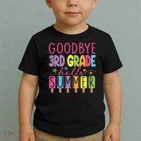 Hello Summer Last Day Of School Goodbye 3rd Grade Toddler T-Shirt thumb 2