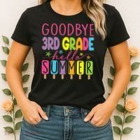 Hello Summer Last Day Of School Goodbye 3rd Grade Women's T-Shirt thumb 2
