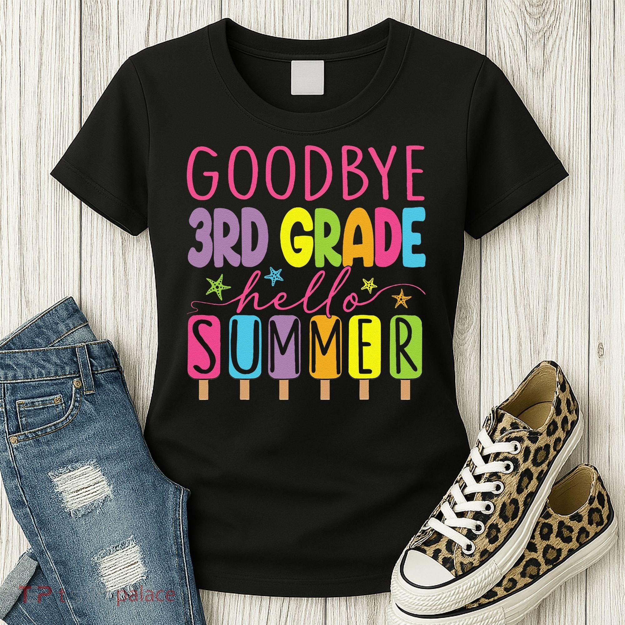 Hello Summer Last Day Of School Goodbye 3rd Grade Women's T-Shirt