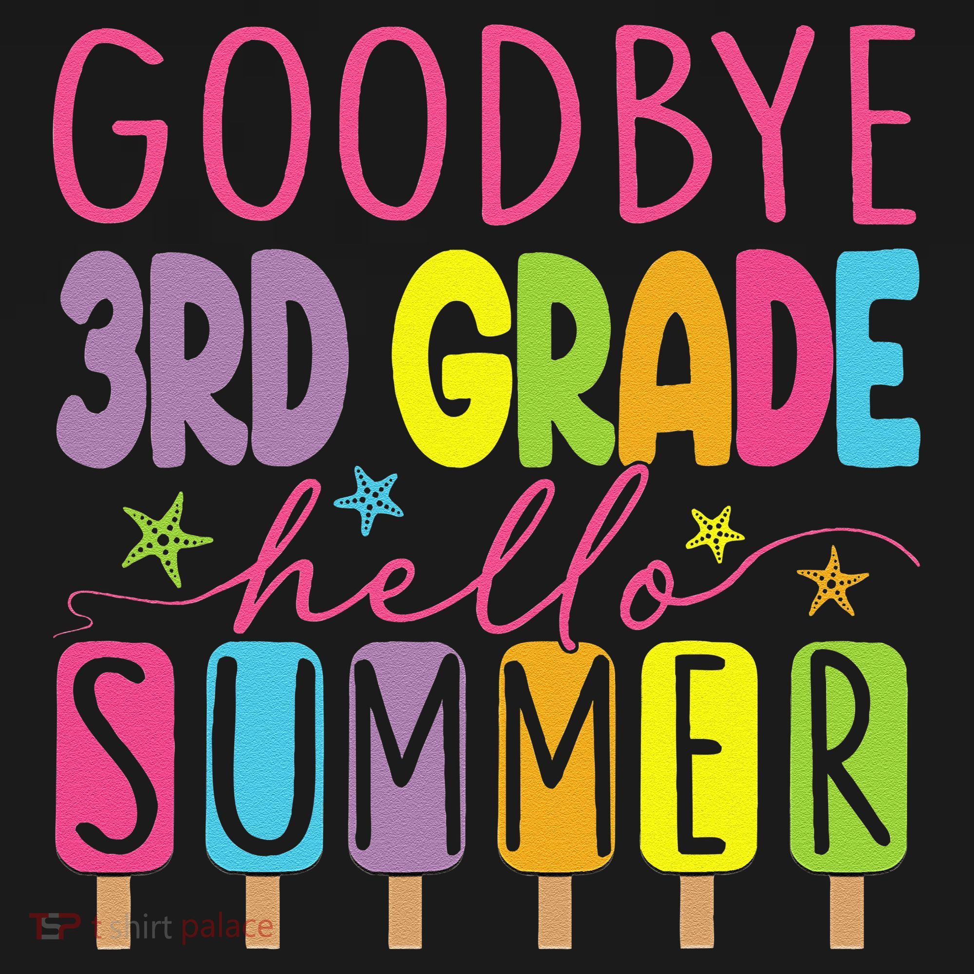 Hello Summer Last Day Of School Goodbye 3rd Grade Kids Long Sleeve Shirt