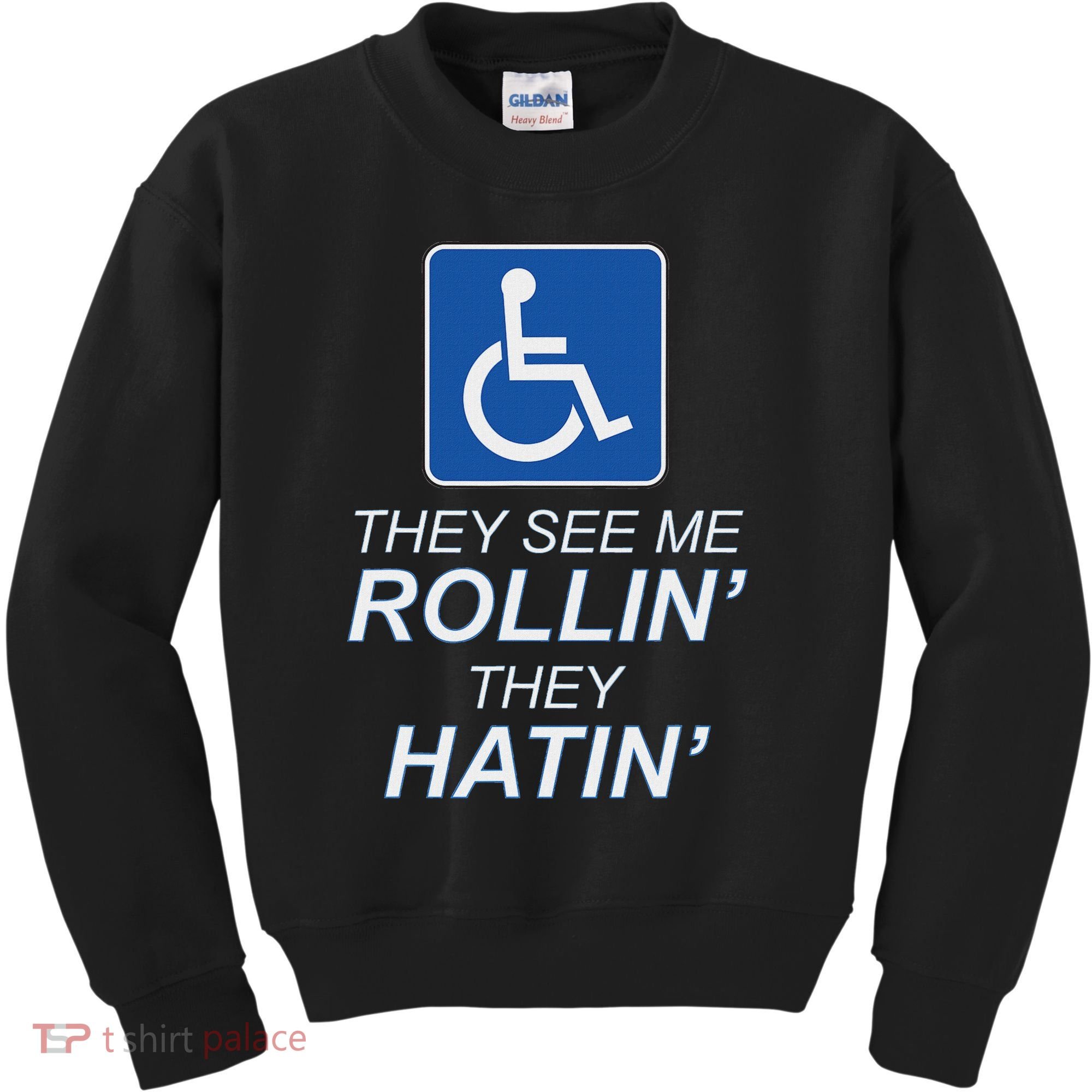 Hey See Me Rollin Hey Hain Funny Wheelchair Graphic Kids Sweatshirt