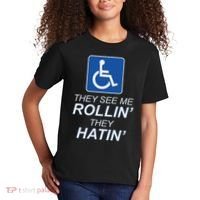Hey See Me Rollin Hey Hain Funny Wheelchair Graphic Kids T-Shirt thumb 2
