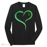 Heart Semicolon Mental Health Awareness Long Sleeve Shirt thumb 0