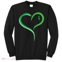 Heart Semicolon Mental Health Awareness Sweatshirt thumb 0