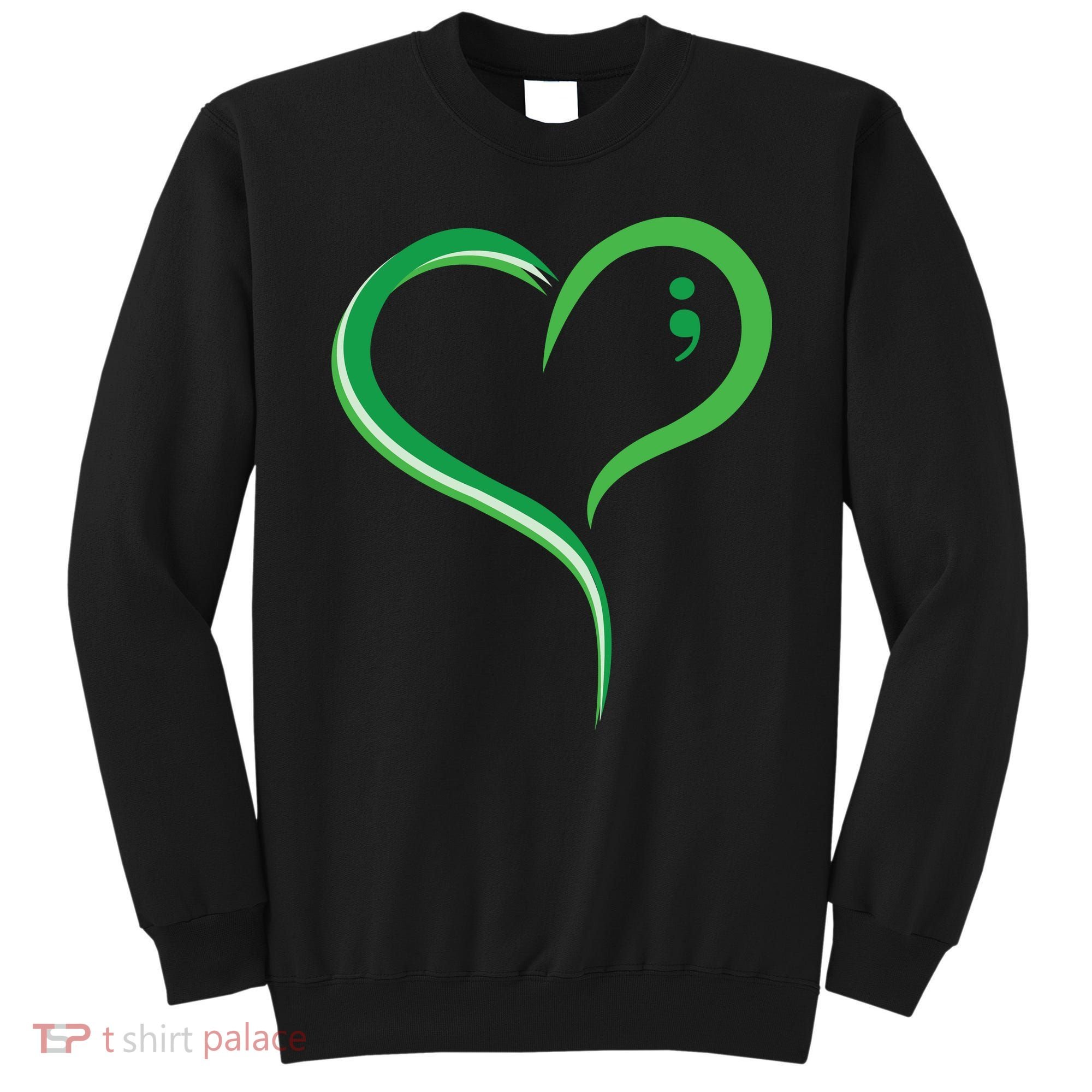 Heart Semicolon Mental Health Awareness Sweatshirt