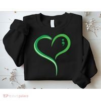 Heart Semicolon Mental Health Awareness Sweatshirt thumb 2
