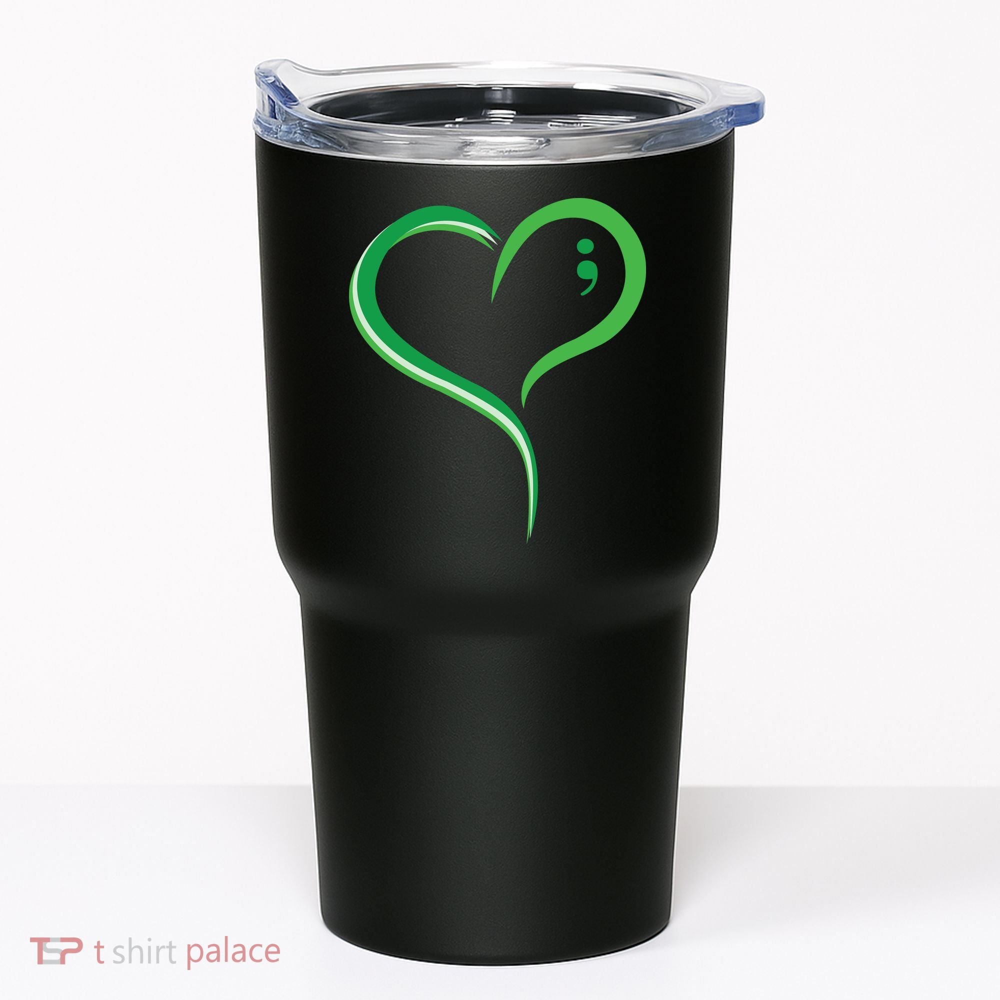 Heart Semicolon Mental Health Awareness Tumbler