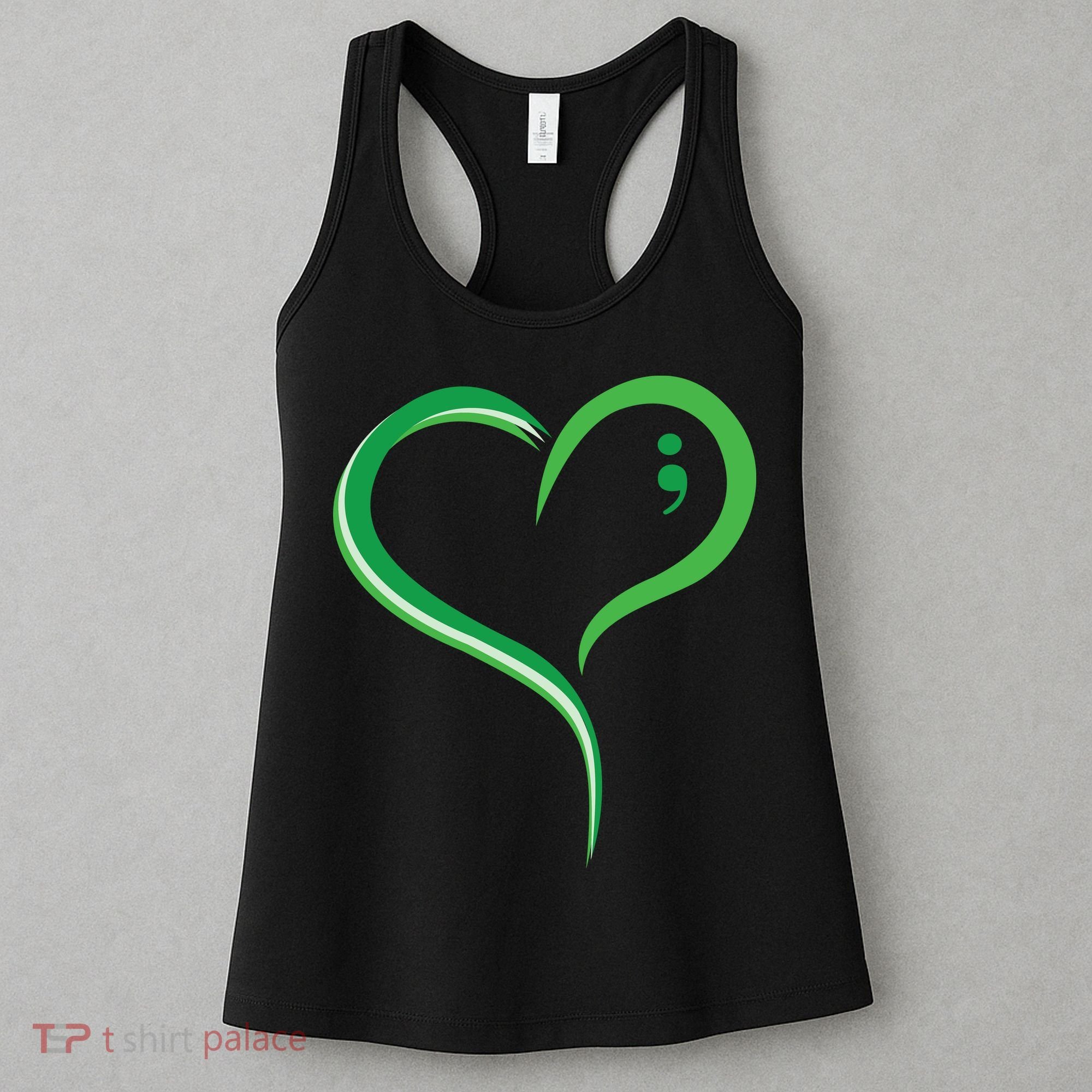 Heart Semicolon Mental Health Awareness Women's Tank Top