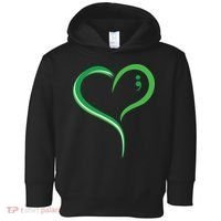 Heart Semicolon Mental Health Awareness Toddler Hoodie thumb 0