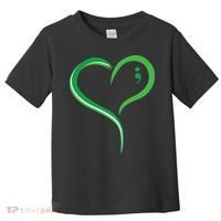 Heart Semicolon Mental Health Awareness Toddler T-Shirt thumb 0