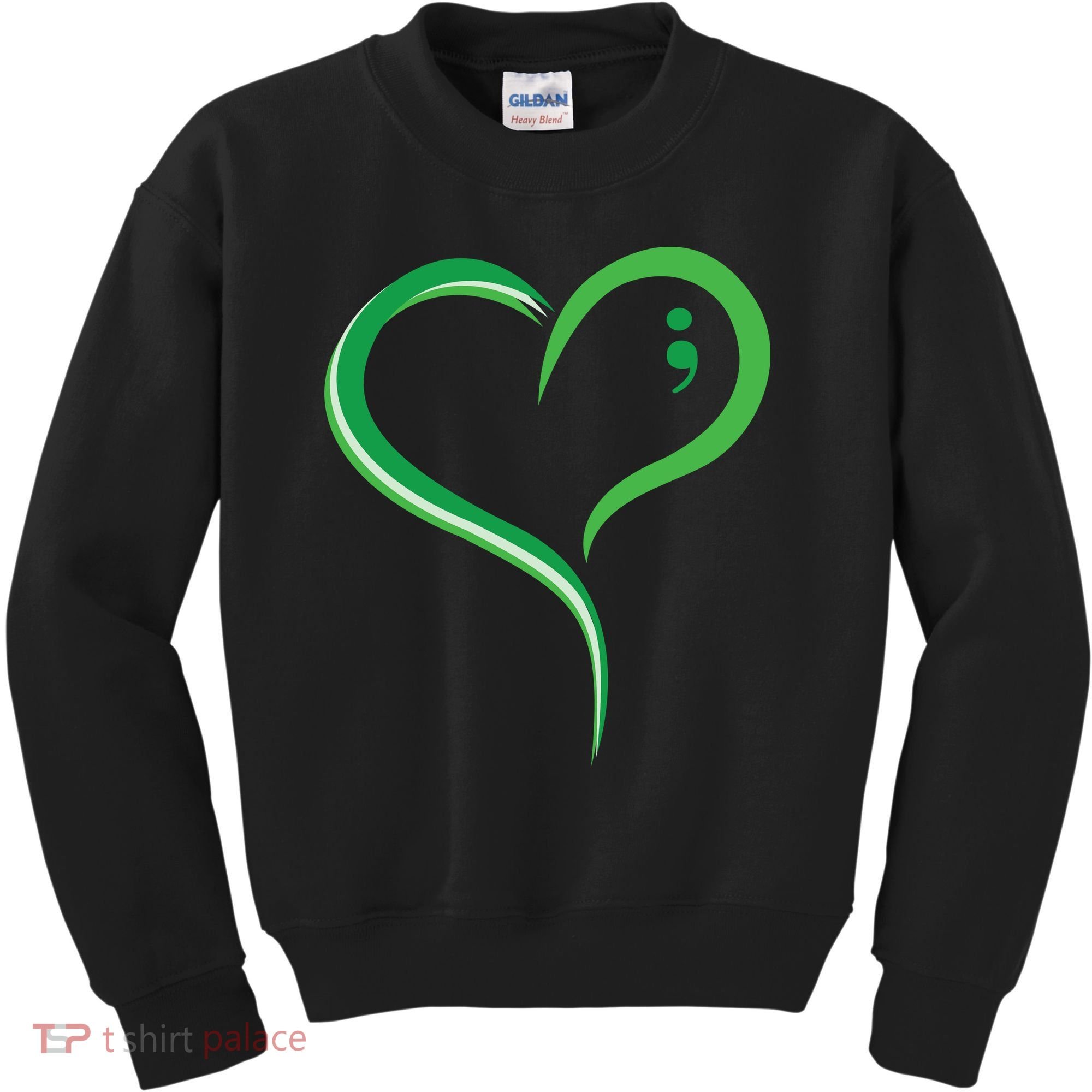 Heart Semicolon Mental Health Awareness Kids Sweatshirt