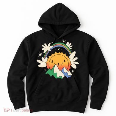 Happy Sun Mountain Rainbow Hoodie