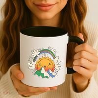 Happy Sun Mountain Rainbow Coffee Mug thumb 3