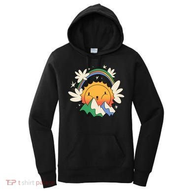 Happy Sun Mountain Rainbow Women's Hoodie