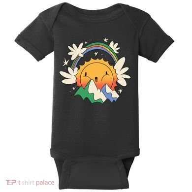 Happy Sun Mountain Rainbow Baby Bodysuit