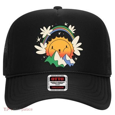 Happy Sun Mountain Rainbow Hat