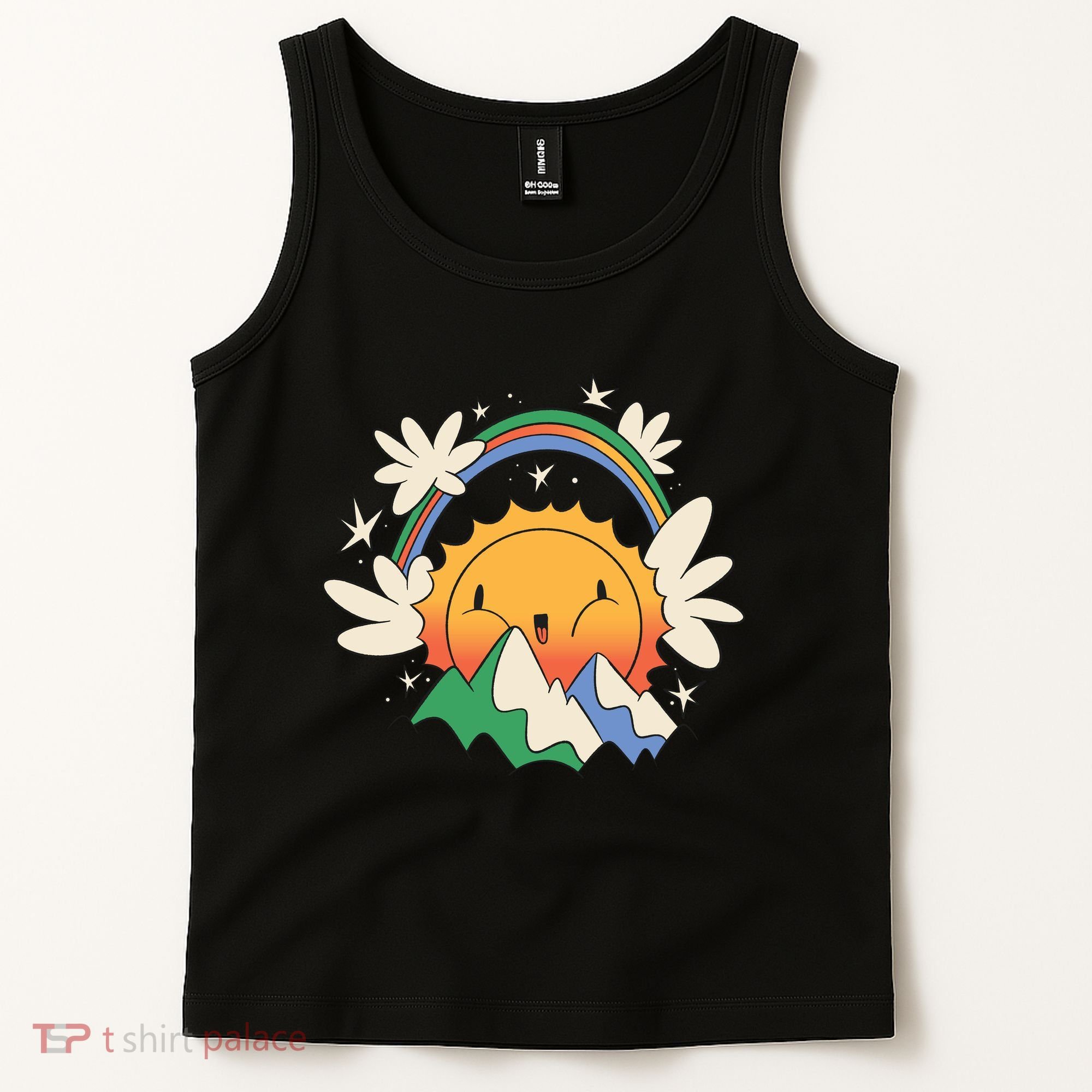 Happy Sun Mountain Rainbow Tank Top