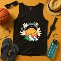 Happy Sun Mountain Rainbow Tank Top thumb 4
