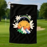 Happy Sun Mountain Rainbow Golf Towel thumb 1