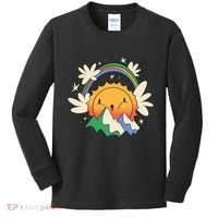 Happy Sun Mountain Rainbow Kids Long Sleeve Shirt thumb 0
