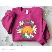 Happy Sun Mountain Rainbow Sweatshirt thumb 2