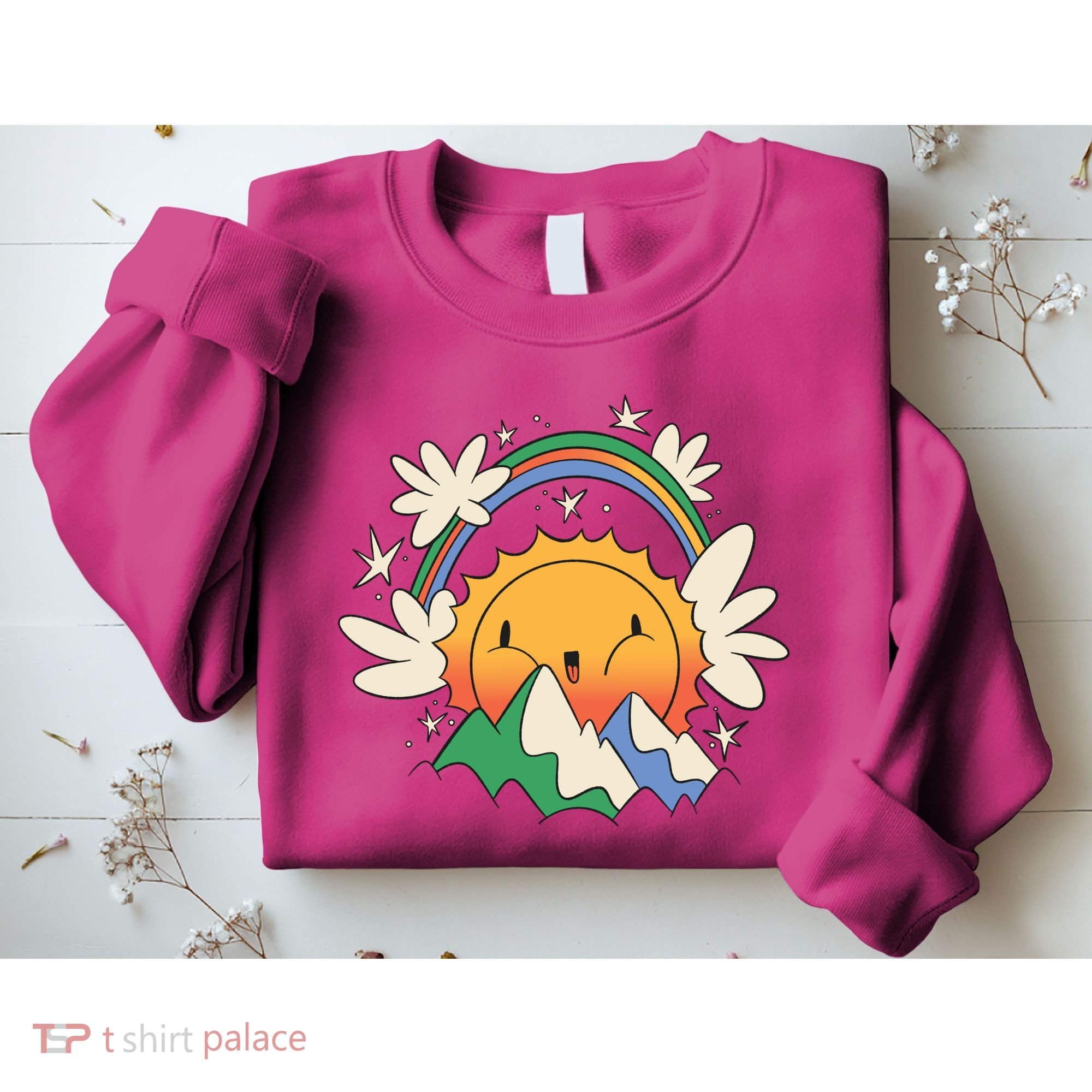 Happy Sun Mountain Rainbow Sweatshirt