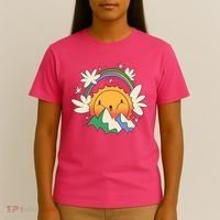 Happy Sun Mountain Rainbow T-Shirt thumb 4