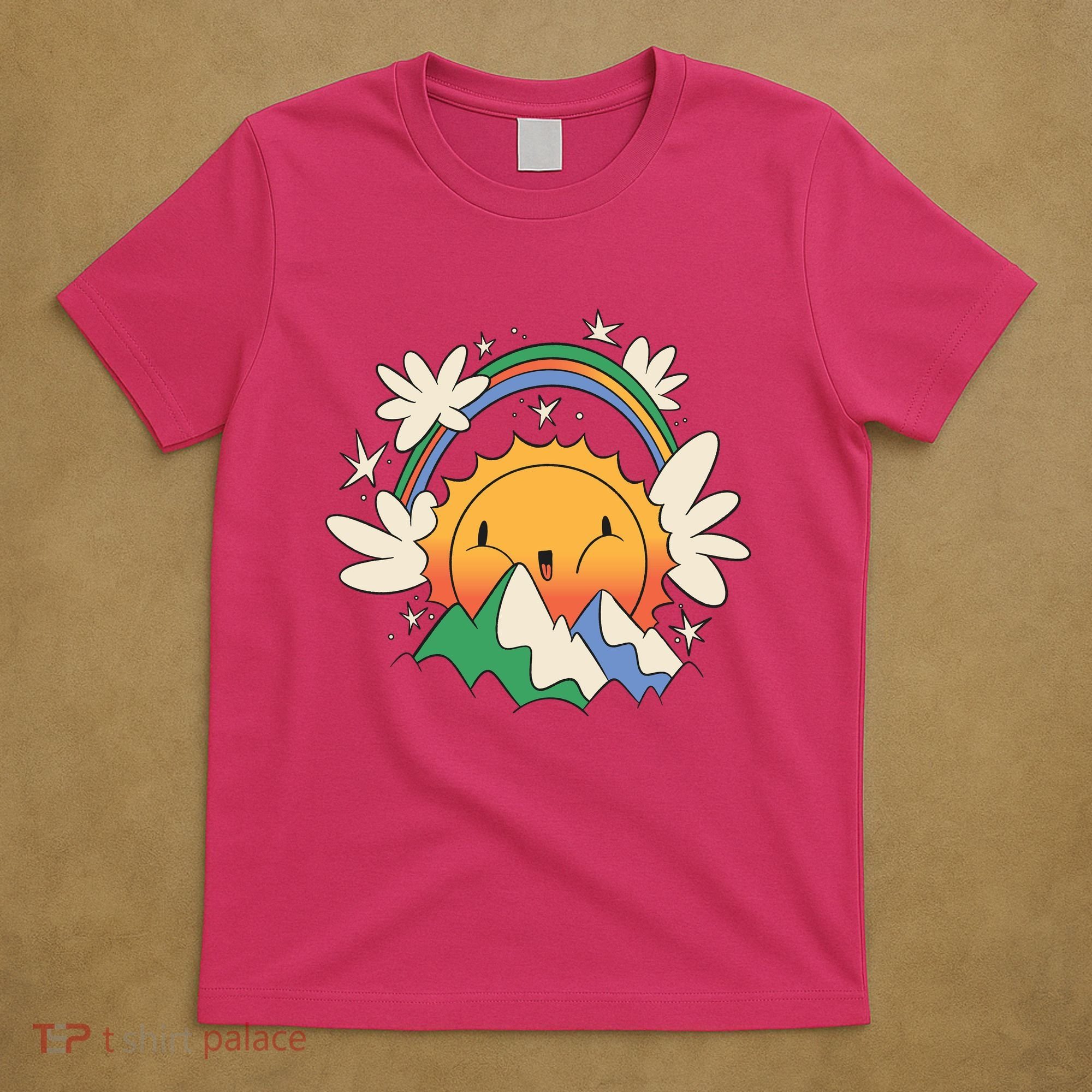 Happy Sun Mountain Rainbow T-Shirt