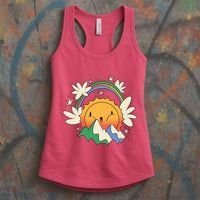 Happy Sun Mountain Rainbow Women's Tank Top thumb 3