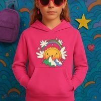 Happy Sun Mountain Rainbow Kids Hoodie thumb 3