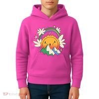 Happy Sun Mountain Rainbow Kids Hoodie thumb 4