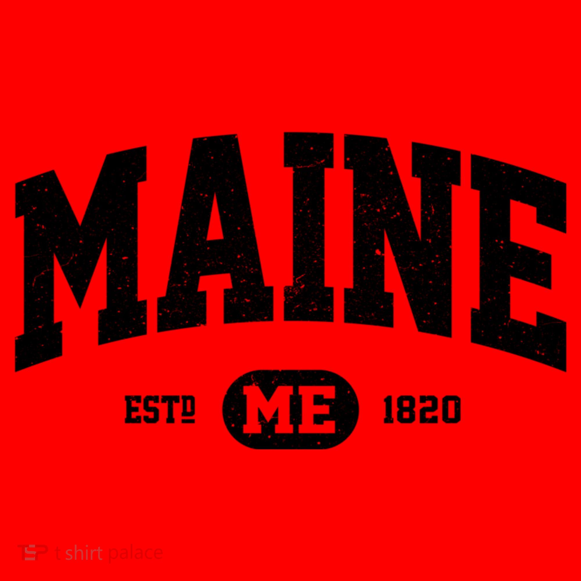 Home State Maine Established Santa Hat