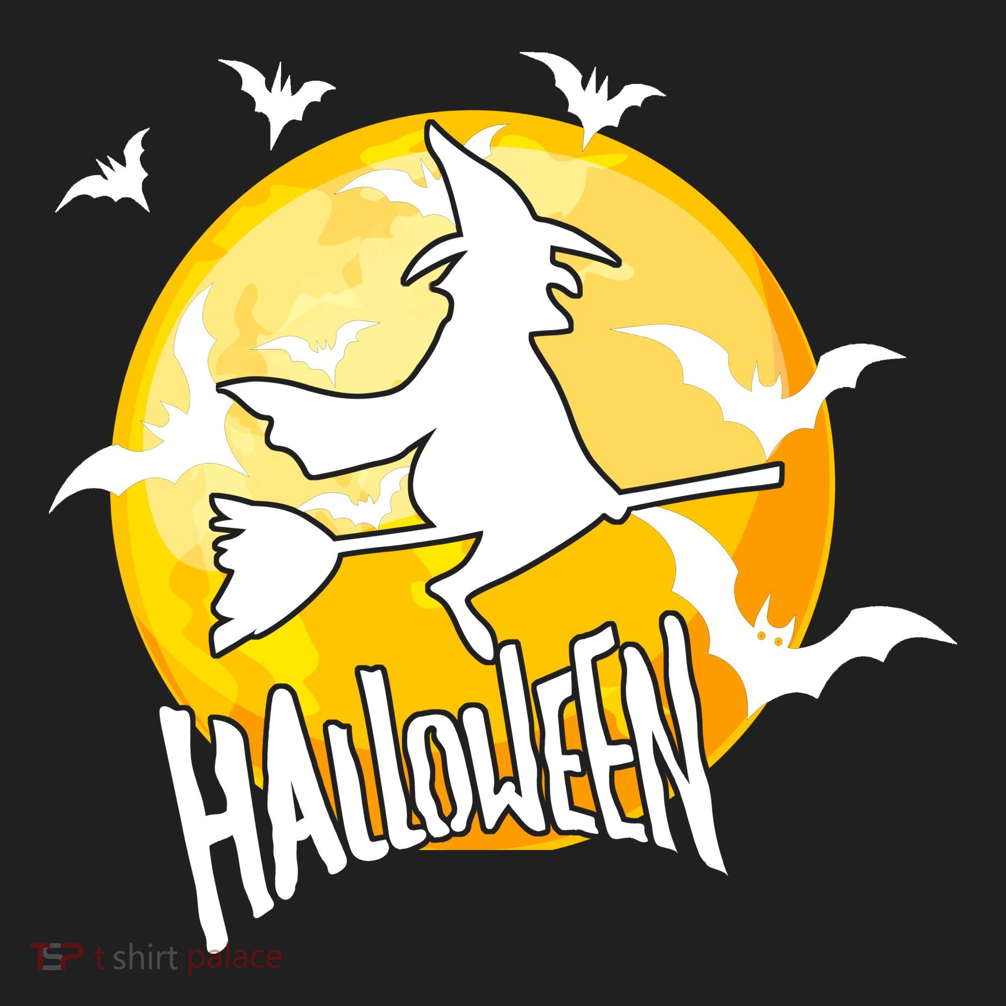 Halloween Spooky Moon Flying Witch Women's Sweatshirt
