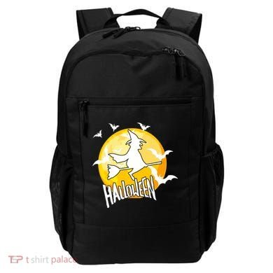 Halloween Spooky Moon Flying Witch Backpack
