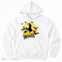 Halloween Spooky Moon Flying Witch Hoodie thumb 0