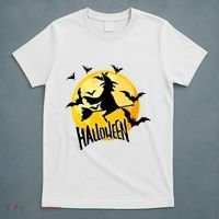 Halloween Spooky Moon Flying Witch T-Shirt thumb 5