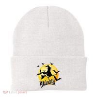 Halloween Spooky Moon Flying Witch Beanie thumb 0